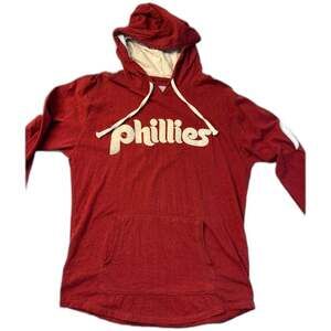 Mitchell & Ness Phillies Maroon Hoodie 100% Cotton - Cooperstown Collection
